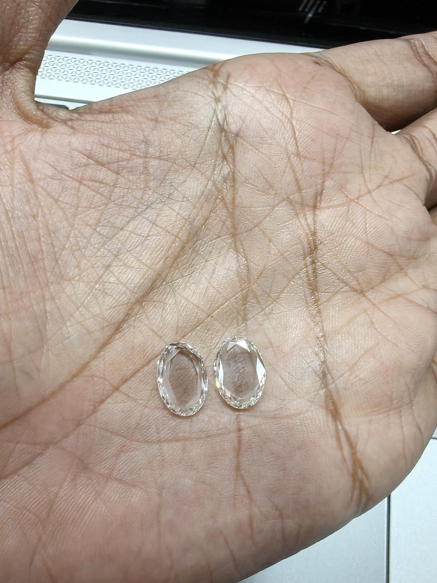 Oval Rose Cut Lab Grown Diamond Pair: 3.00 CTW, IGI Certified