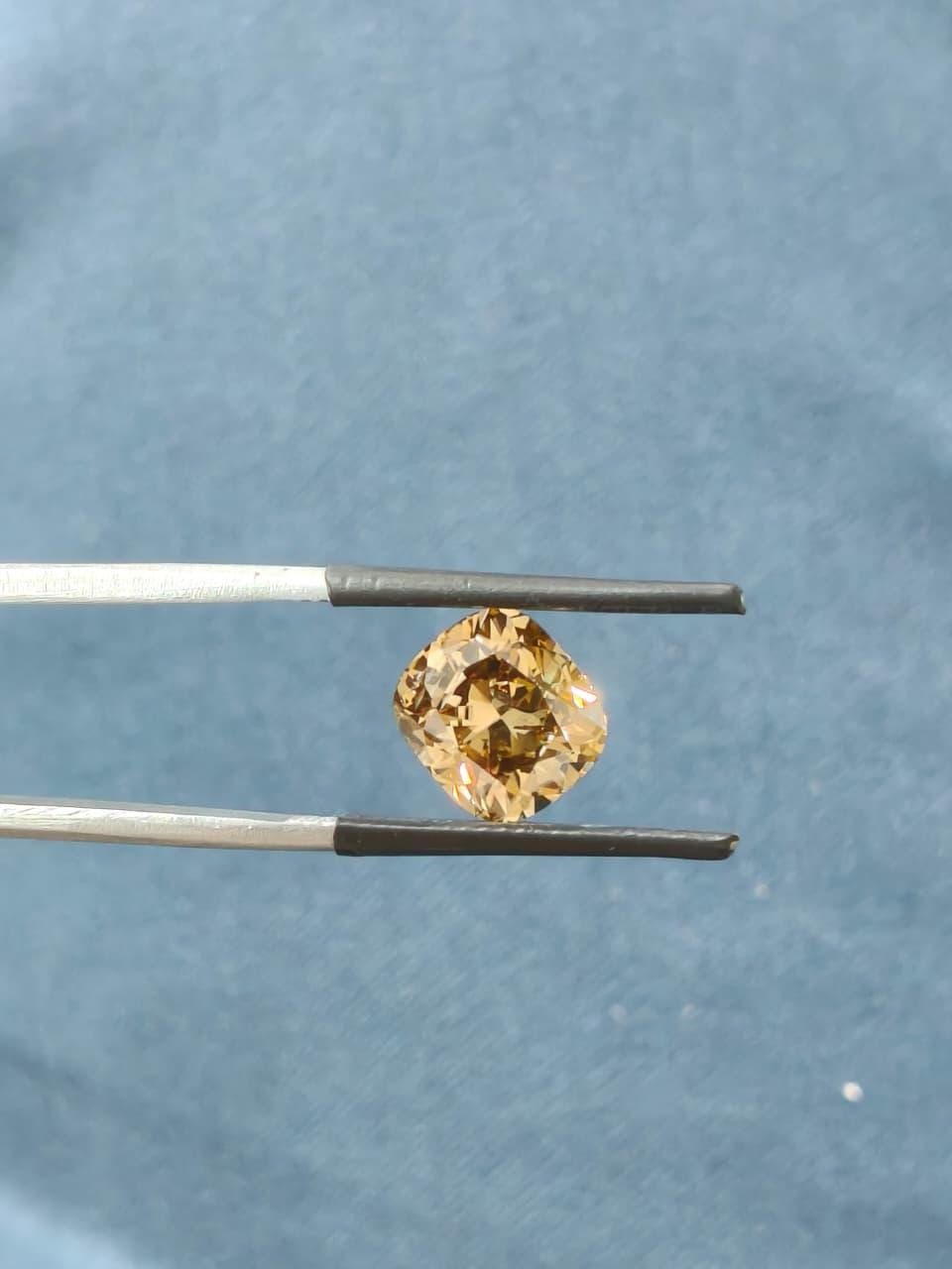 3.01 Ct Natural Fancy Brown Diamond – Cushion Cut | Loose Diamond for Custom Jewelry
