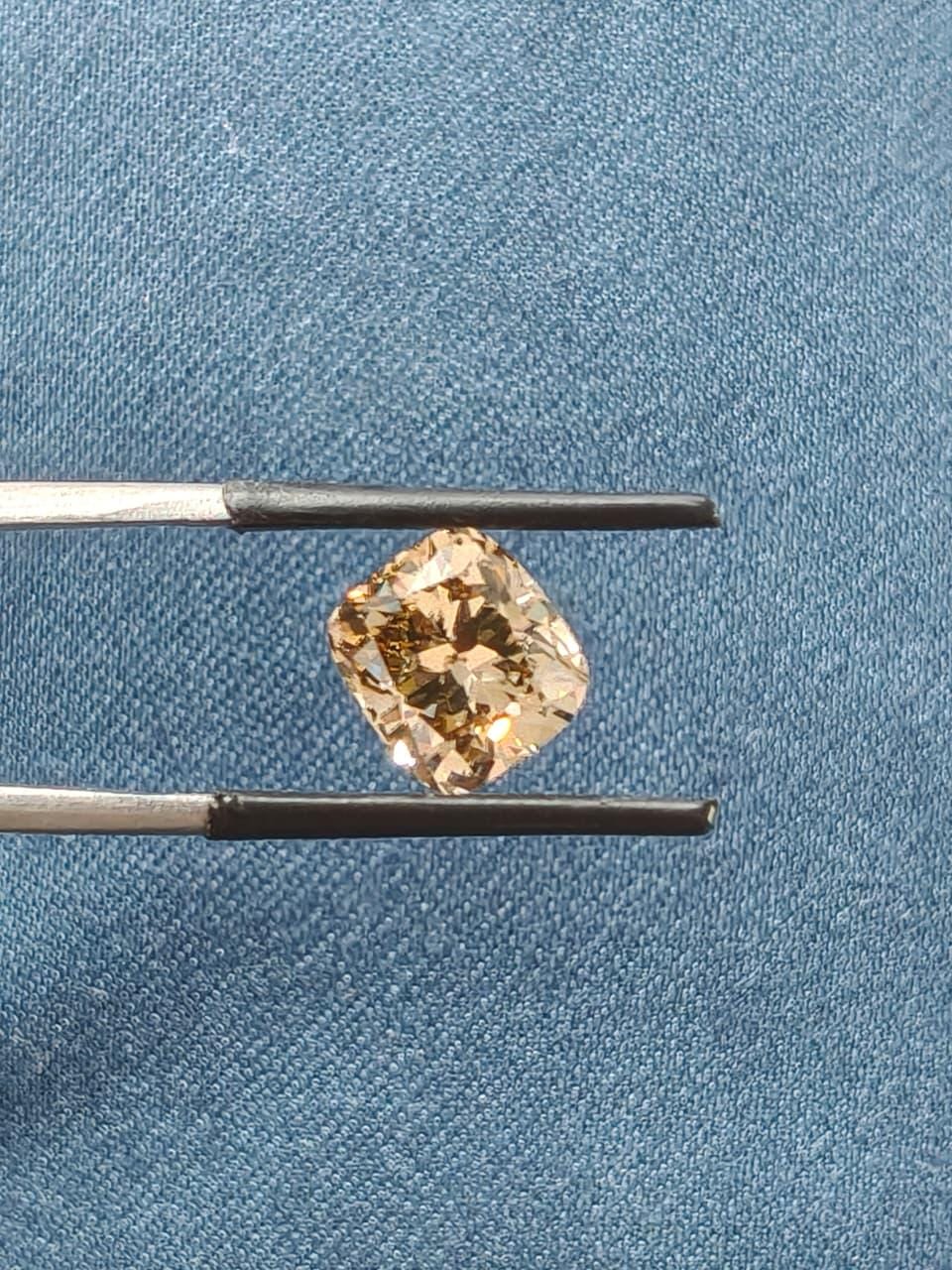 3.05 Ct Natural Fancy Champion Diamond – Cushion Cut | Loose Diamond for Custom Jewelry