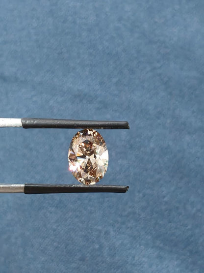 2.00 Carat Natural Fancy Brownish Yellow color Diamond ,Oval Modified Brilliant Cut Diamond ,for jewellery