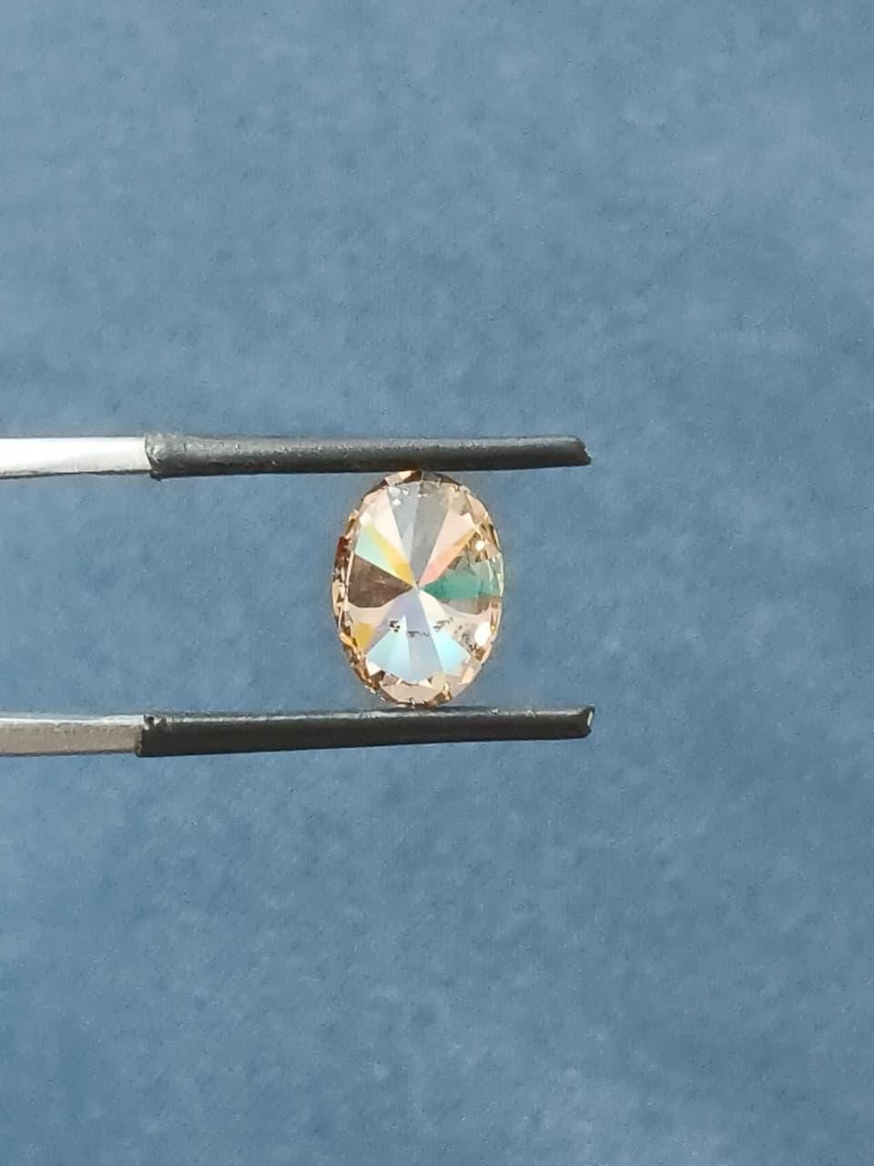 2.00 Carat Natural Fancy Brownish Yellow color Diamond ,Oval Modified Brilliant Cut Diamond ,for jewellery