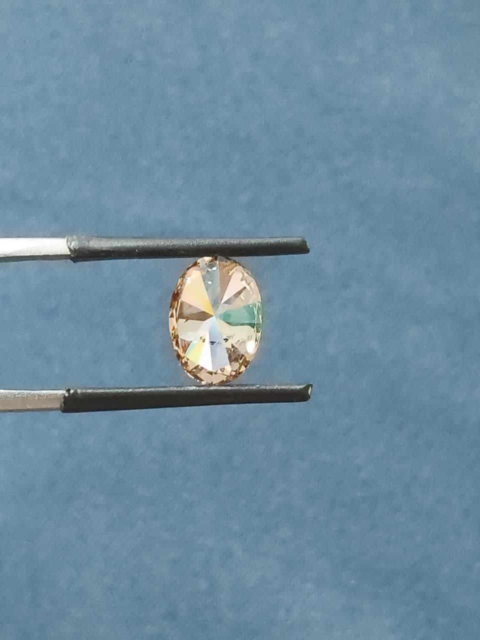 2.00 Carat Natural Fancy Brownish Yellow color Diamond ,Oval Modified Brilliant Cut Diamond ,for jewellery