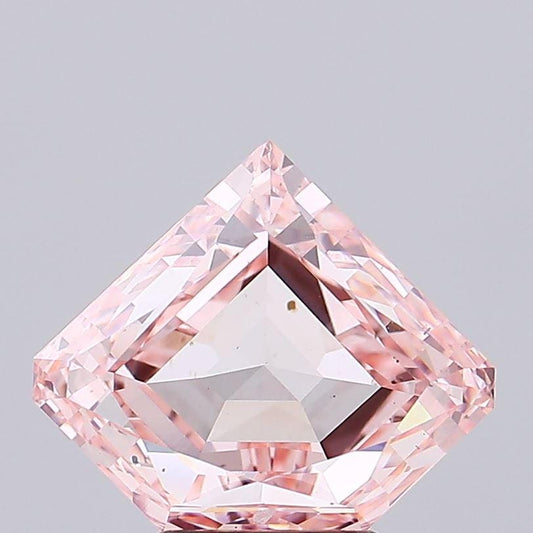 5.16ct Fancy Intense Pink SI1 Heptagonal Modified Cut Lab Grown Diamond IGI Certified