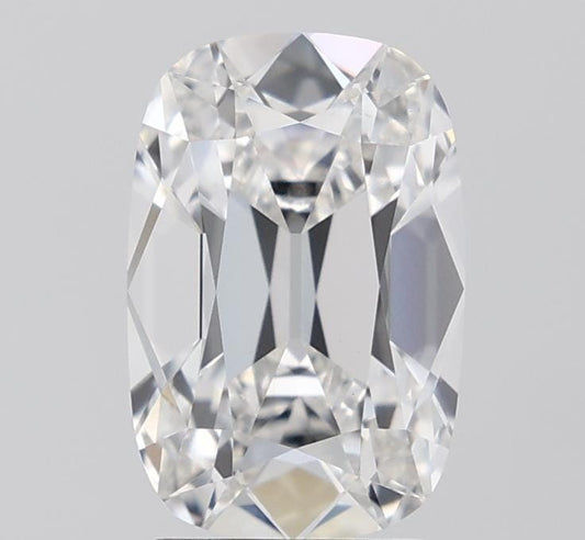 3.03 Carat Old Miner Cushion Cut Lab Grown Diamond F VVS2 IGI Certified Antique Style