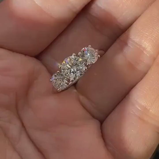 IGI Certified Lab Grown Diamond Engagement Ring - Three Stone Promise